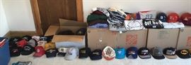 Men's shirts (many brand new with tags!), hats