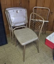 Vintage Ladder Back Folding chairs. Solid chairs