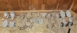 Vintage roller skates, various sizes