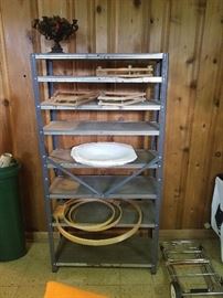 Shelving and craft supplies