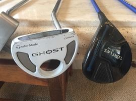 Taylor Made Ghost Corza Heel Single Bend Putter 35 / RH Adams Tight Lies 3 Fairway Wood
