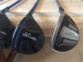 Nice Adams Idea Super S VST 17 degree hybrid matrix club / RH Adams Tight Lies 5 Fairway Wood