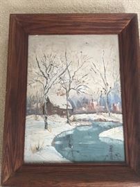 M. Prenting original acrylic on canvas painting