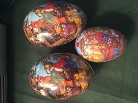 Vintage German paper Easter eggs, inside marked “ Made in German Democratic Republic”