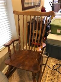 Teal rocking chair