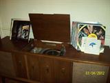 Stereo/Record Cabinet and lots of records