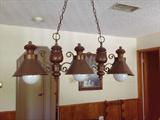 Very cool pool table / bar hanging light fixture
