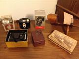 Vintage Cameras and Stereo Viewer with slides