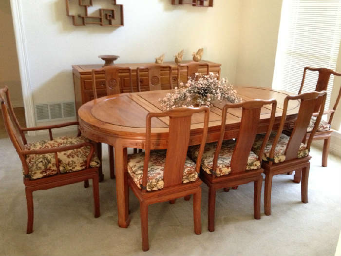 Hand Carved Rosewood Table from (Shipped from Hong Kong)