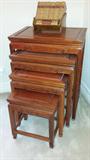 Rosewood Nesting Tables from Hong Kong