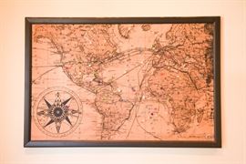 Map Of The World Cork Board
