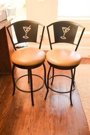 Trendler Swivel Tilt, Black Rod Iron Barstools