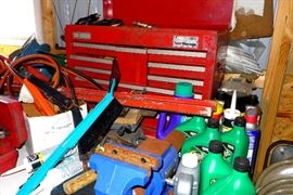 red tool box organizer