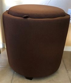 Round Storage Ottoman (LIKE NEW!)