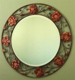 Beautiful Floral Metal Mirror