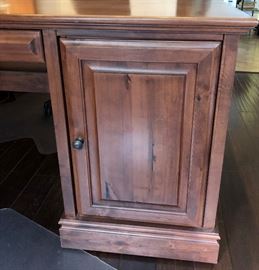 Gorgeous Custom Built by Stone Creek Double Office; Up and down lighting, 7'9" H x 12' 1 1/2" Wide Desk extends out 88" from the center.