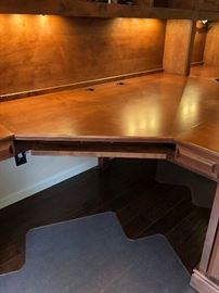 Gorgeous Custom Built by Stone Creek Double Office; Up and down lighting, 7'9" H x 12' 1 1/2" Wide Desk extends out 88" from the center.