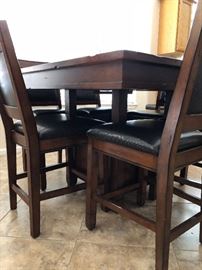 Pub Style Dining Table w 6 Bar Stools