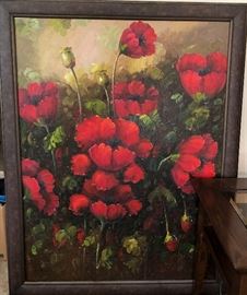 Large Poppy Canvas