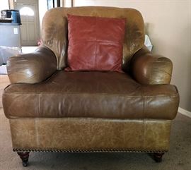 Leather Chair, Leather Pillow