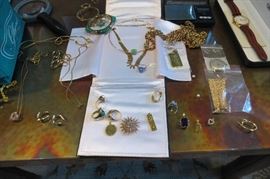 All of this jewelry is gold or sterling.