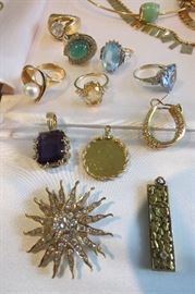 All of this jewelry is gold or sterling.