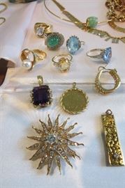 All of this jewelry is gold or sterling.