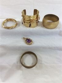 Gold-toned costume jewelry
