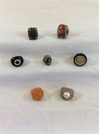 Collection of ladies statement rings