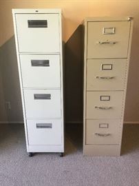 Two Upright Filing Cabinets