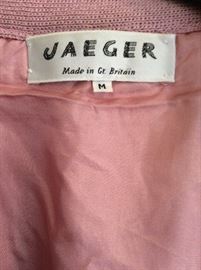 Jaeger Pink Long Sleeve V Neck Cardigan