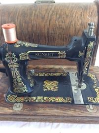 Antique Sunset Sewing Machine - hand treadle