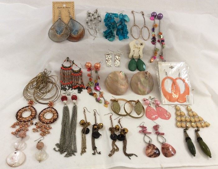 Large Collection of drop earrings