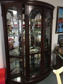 Large lighted china cabinet