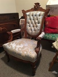 Antique His and Hers chairs