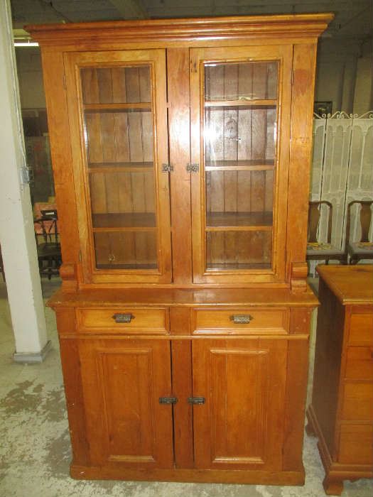 Antique step-back cupboard