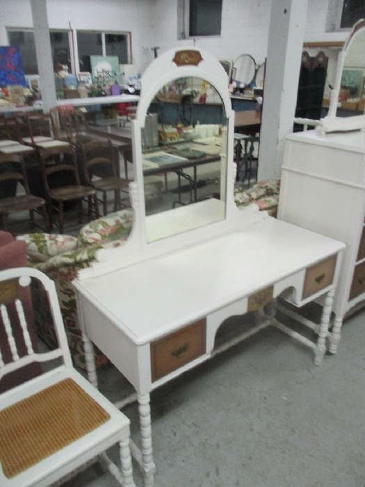 Painted vanity and chair
