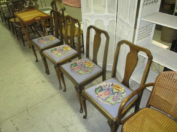 Needlepoint Chairs set of 4