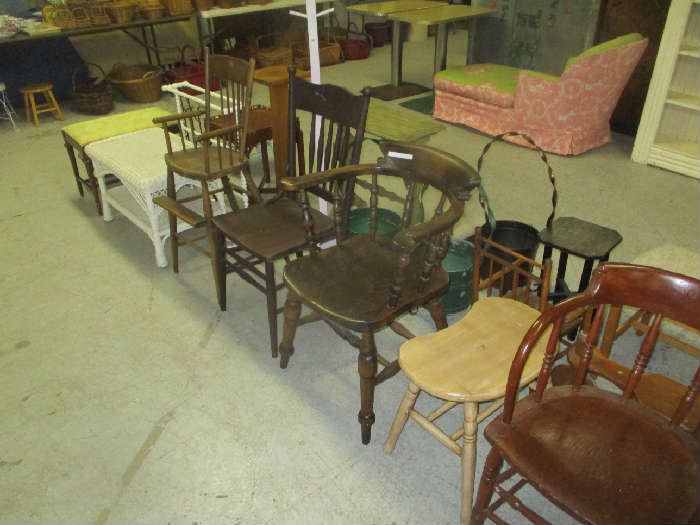 Miscellaneous chairs and furniture items
