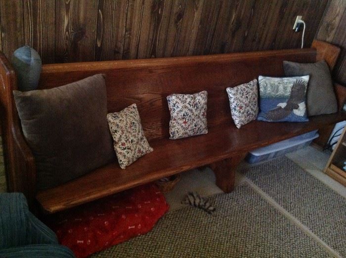 Solid Wood Church Pew $ 350.00