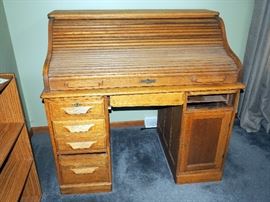 Rolltop Desk, 45"H x 48"W x 30"D