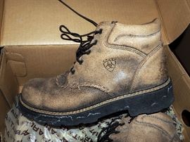 Ariat Ranchbaby Womens Pullup Boot, Size 9.5, Height 8" And Ariat Shiloh Womens Shoe, Russet Rebel, Size 9.5