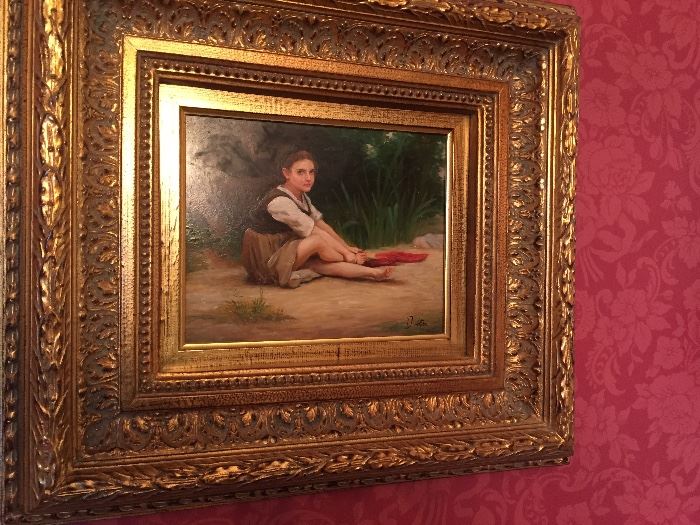 Another outstanding Original Oil Painting in Ornate Gold Frame