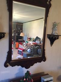 Decorative Mahogany Mirror