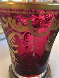 Cranberry Glass Vase/Tumbler