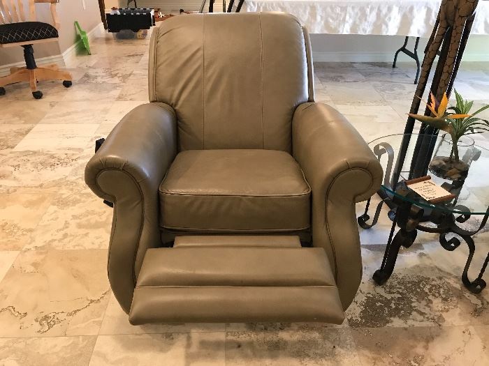 Beautiful leather lazy boy recliners .