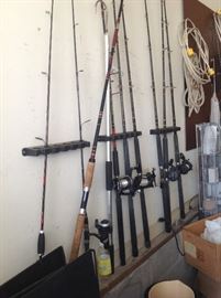 Lots of fishing poles / reels - Shimano and more - available at the sale ONLY.