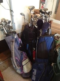 Lots of Golf Clubs / Bags - Available at the sale !!