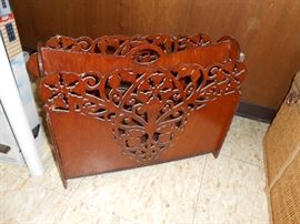 Ornate magazine rack
