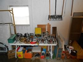 Garage and tools etc